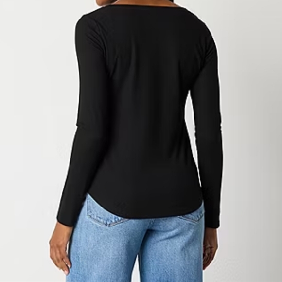 A.N.A Henley Long Sleeve Tee - Picture 2 of 5